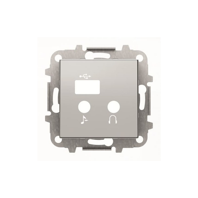 NIESSEN SKY 8568.3 PL Tapa módulo entradas/salidas+USB Sky plata