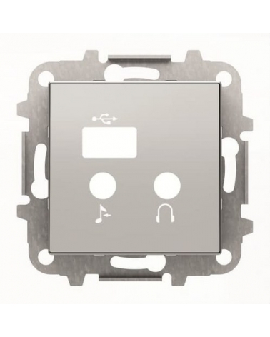 NIESSEN SKY 8568.3 PL Tapa módulo entradas/salidas+USB Sky plata