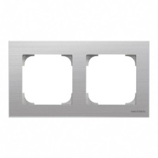 NIESSEN SKY 8572 AI Marco de 2 elementos acero inoxidable antihuella