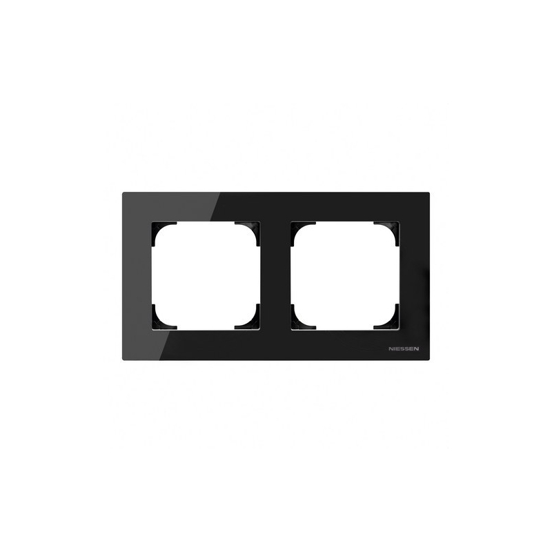 NIESSEN SKY 8572 CN Marco de 2 elementos cristal negro