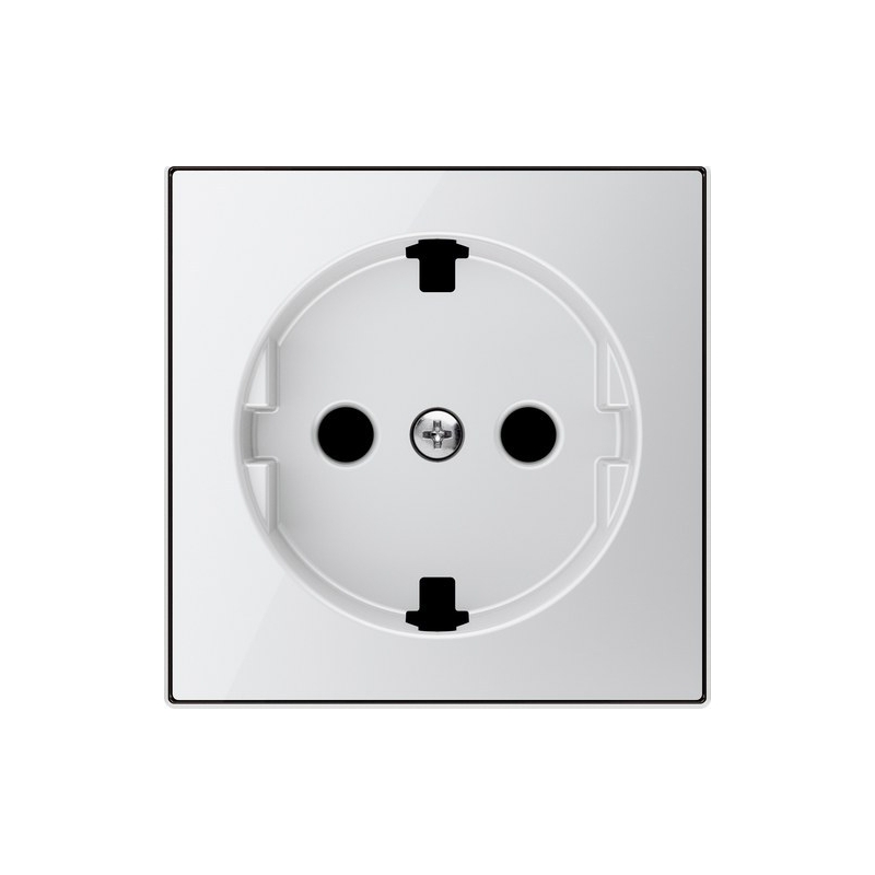 NIESSEN SKY 8588 CB Tapa base enchufe Schuko TT lateral cristal blanco