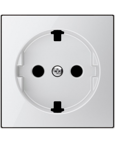 NIESSEN SKY 8588 CB Tapa base enchufe Schuko TT lateral cristal blanco