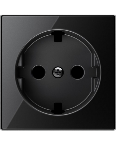 NIESSEN SKY 8588 CN Tapa base enchufe Schuko TT lateral cristal negro