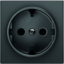 NIESSEN SKY 8588 NS Tapa base enchufe Schuko TT lateral negro soft