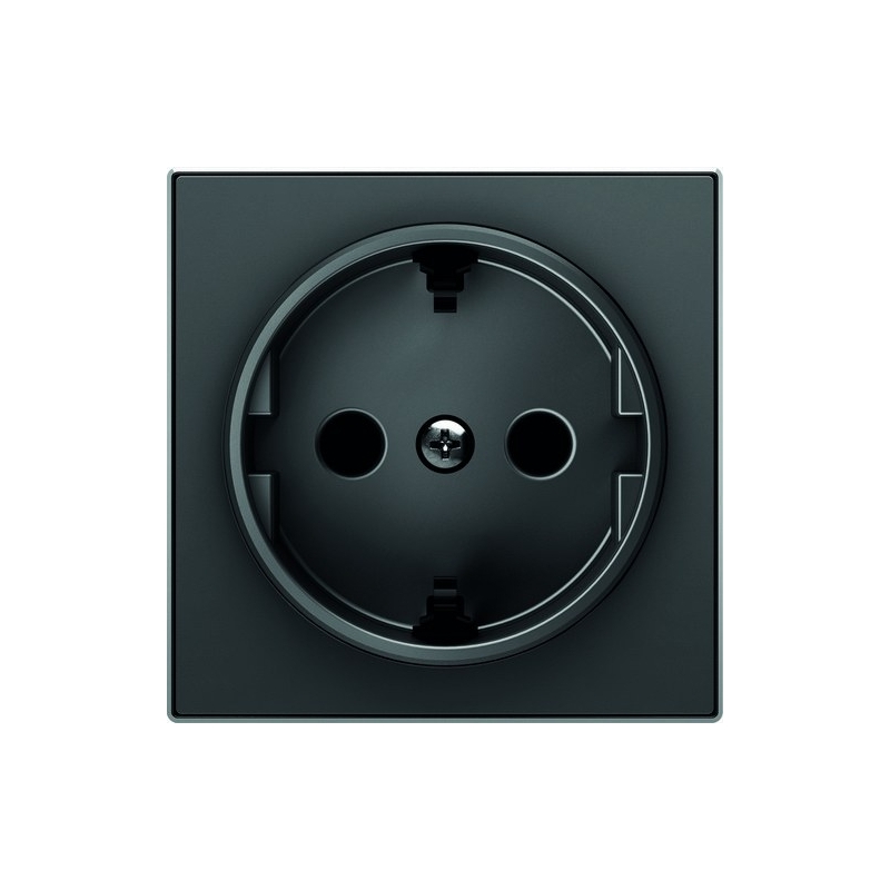 NIESSEN SKY 8588 NS Tapa base enchufe Schuko TT lateral negro soft