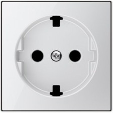 NIESSEN SKY 8588.9 CB Tapa base enchufe Schuko plano cristal blanco