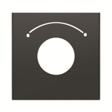 NIESSEN SKY 8553 NS Placa interruptor/conmutador/pulsador con 2 posiciones Arco negro soft