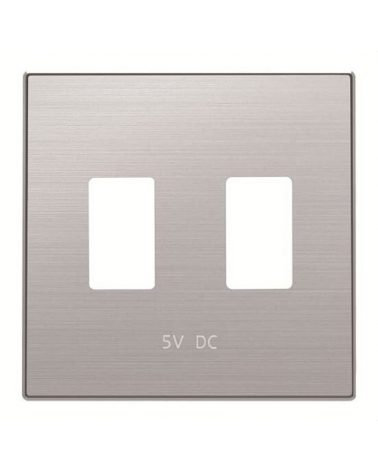 NIESSEN SKY 8585.3 AI Tapa cargador USB doble acero inoxidable