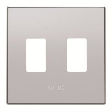 NIESSEN SKY 8585.3 PL Tapa cargador USB doble plata