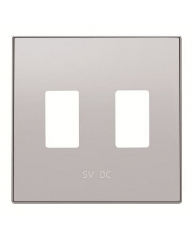 NIESSEN SKY 8585.3 PL Tapa cargador USB doble plata