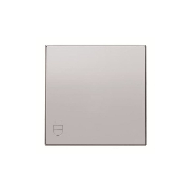 NIESSEN SKY 8588.1 PL Tapa base enchufe 2P+T lateral con cubierta abatible plata