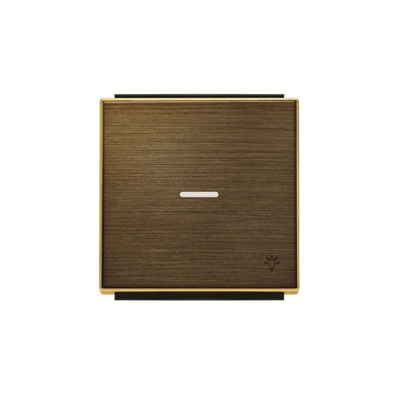 NIESSEN SKY 8504.4 OE Tecla pulsador luz con visor oro envejecido