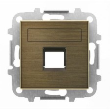 NIESSEN SKY 8518.1 OE Tapa 1 conector con persiana de la serie SKY color oro envejecido