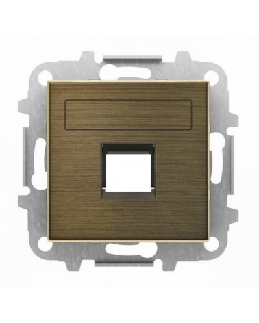 NIESSEN SKY 8518.1 OE Tapa 1 conector con persiana de la serie SKY color oro envejecido