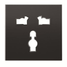 NIESSEN SKY 8539 NS Tapa base de enchufe universal de la serie SKY color negro soft