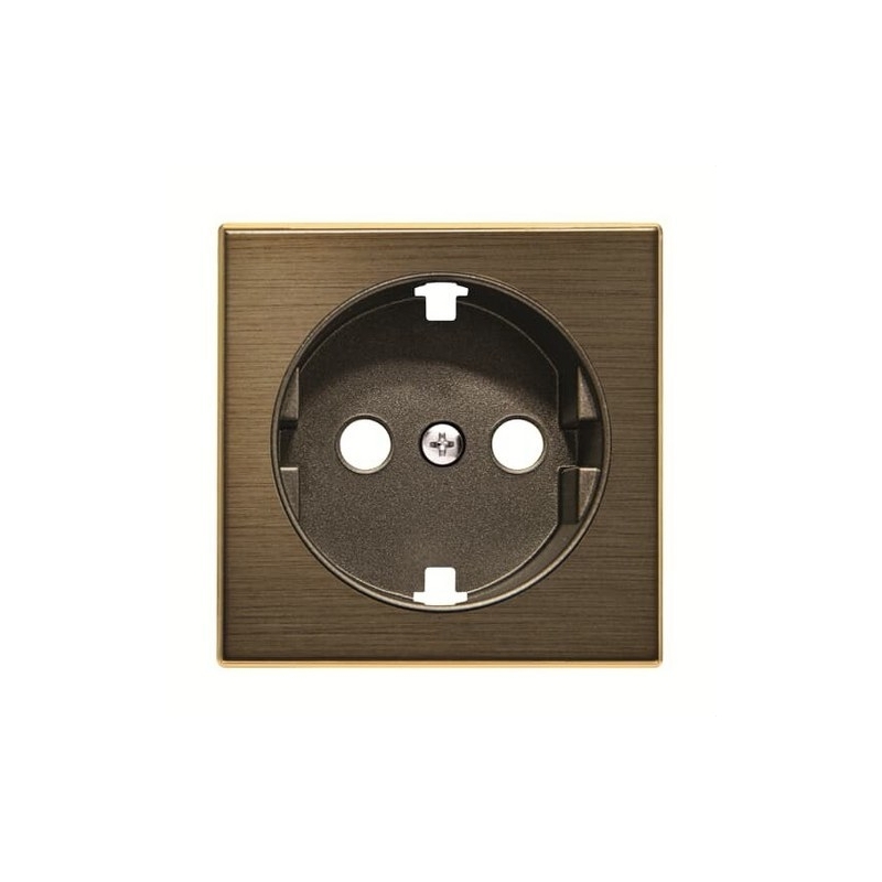 NIESSEN SKY 8588.9 OE Tapa base enchufe Schuko plano de la serie SKY color oro envejecido