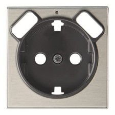 NIESSEN SKY 8588.3 AI Tapa base Schuko + doble cargador USB acero inoxidable antihuella