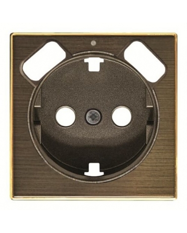 NIESSEN SKY 8588.3 OE Tapa base Schuko + doble cargador USB oro envejecido