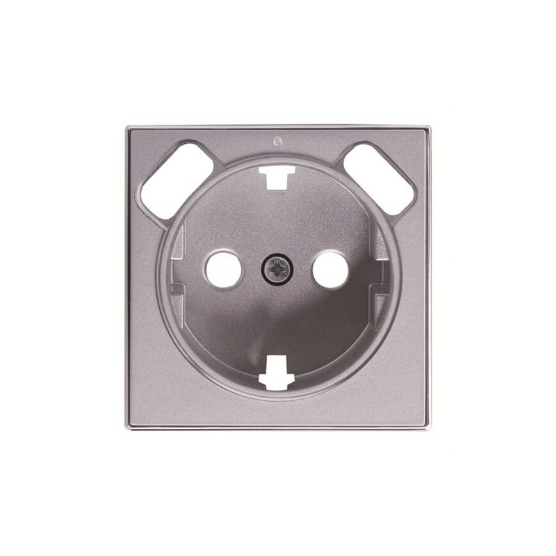 NIESSEN SKY 8588.3 PL Tapa base Schuko + doble cargador USB plata