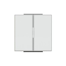 NIESSEN SKY 8511 BB Tecla doble interruptor / conmutador Zenit blanco con embellecedor en blanco