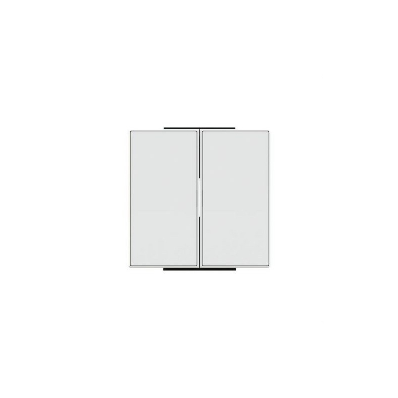 NIESSEN SKY 8511 BB Tecla doble interruptor / conmutador Zenit blanco con embellecedor en blanco