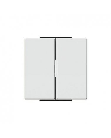 NIESSEN SKY 8511 BB Tecla doble interruptor / conmutador Zenit blanco con embellecedor en blanco