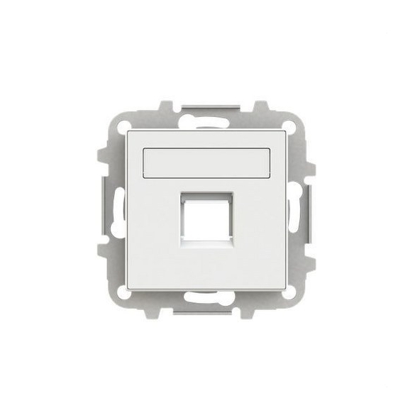 NIESSEN SKY 8518.1 BB Tapa 1 conector con persiana Zenit blanco con embellecedor en blanco