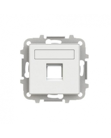 NIESSEN SKY 8518.1 BB Tapa 1 conector con persiana Zenit blanco con embellecedor en blanco
