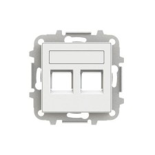 NIESSEN SKY 8518.2 BB Tapa 2 conectores con persiana Zenit blanco con embellecedor en blanco