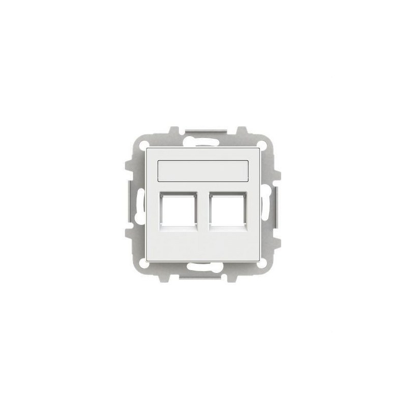 NIESSEN SKY 8518.2 BB Tapa 2 conectores con persiana Zenit blanco con embellecedor en blanco