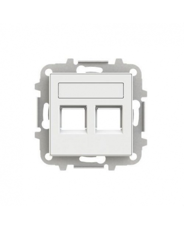 NIESSEN SKY 8518.2 BB Tapa 2 conectores con persiana Zenit blanco con embellecedor en blanco