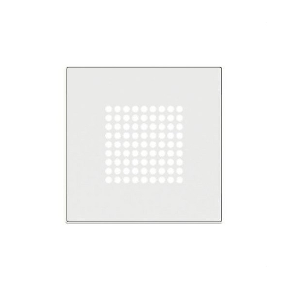 NIESSEN SKY 8529 BB Tapa timbre / altavoz / zumbador Zenit blanco con embellecedor en blanco