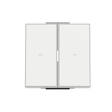 NIESSEN SKY 8544 BB Tecla interruptor persianas Zenit blanco con embellecedor en blanco