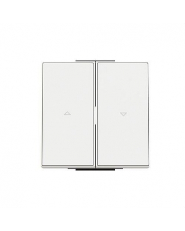 NIESSEN SKY 8544 BB Tecla interruptor persianas Zenit blanco con embellecedor en blanco