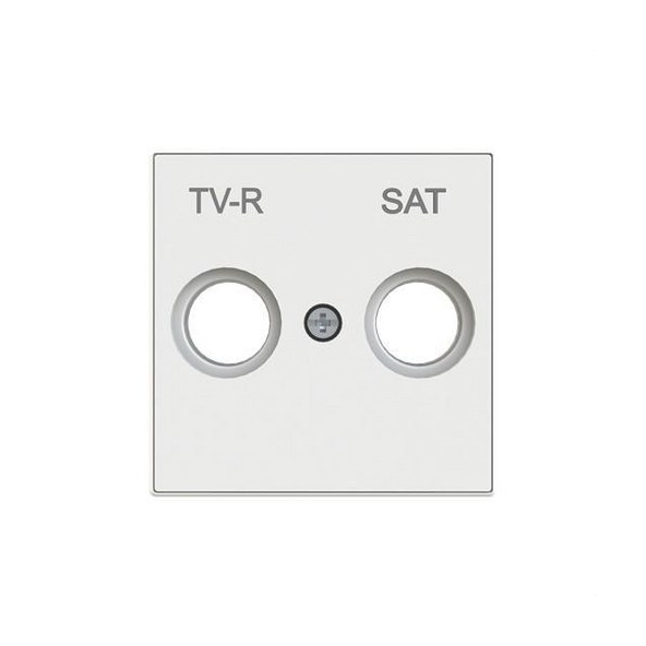 NIESSEN SKY 8550.1 BB Tapa toma TV+R/SAT Zenit blanco con embellecedor en blanco