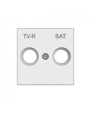 NIESSEN SKY 8550.1 BB Tapa toma TV+R/SAT Zenit blanco con embellecedor en blanco