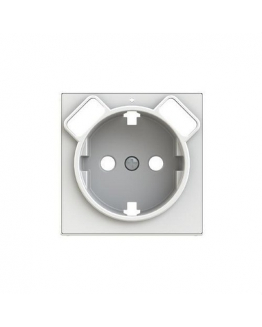 NIESSEN SKY 8588.3 BB Tapa base Schuko + doble cargador USB Zenit blanco con embellecedor en blanco