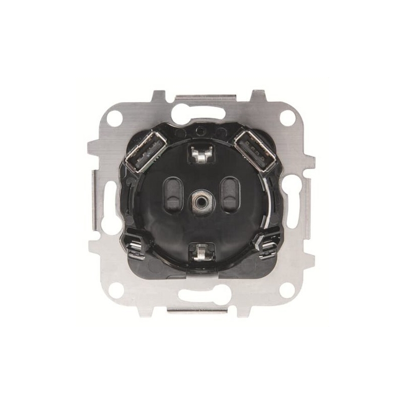 NIESSEN SKY 8188.3 Base enchufe Schuko + doble cargador USB