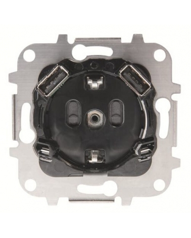 NIESSEN SKY 8188.3 Base enchufe Schuko + doble cargador USB