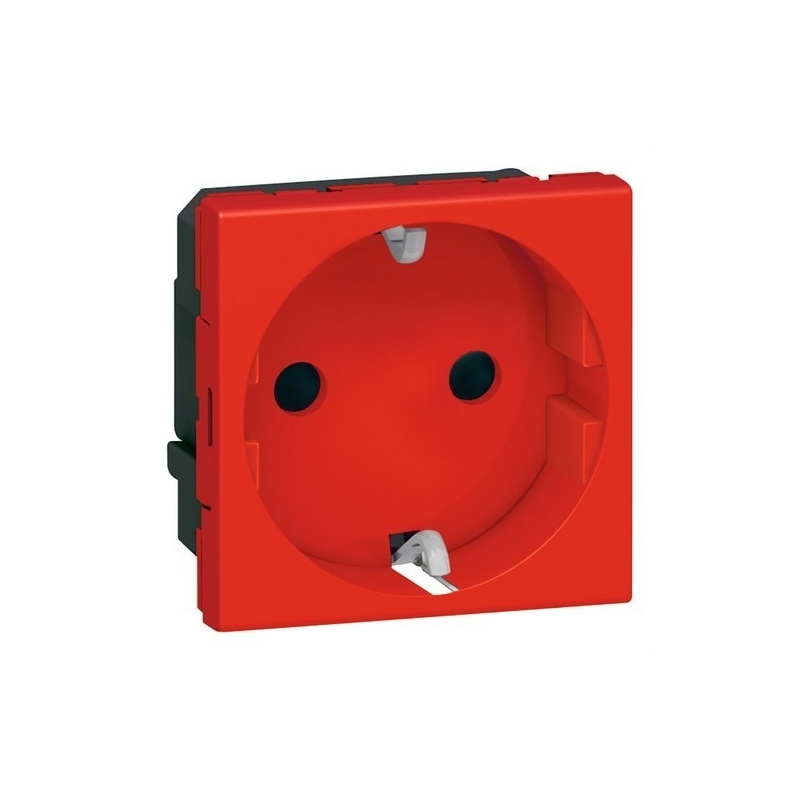 LEGRAND 077218 Toma 2P + TT lateral rojo LEGRAND MOSAIC