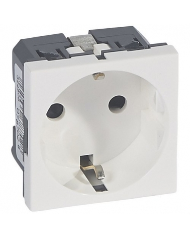LEGRAND 078702 Toma 2P + TT SCHUKO 2 módulos blanco LEGRAND MOSAIC