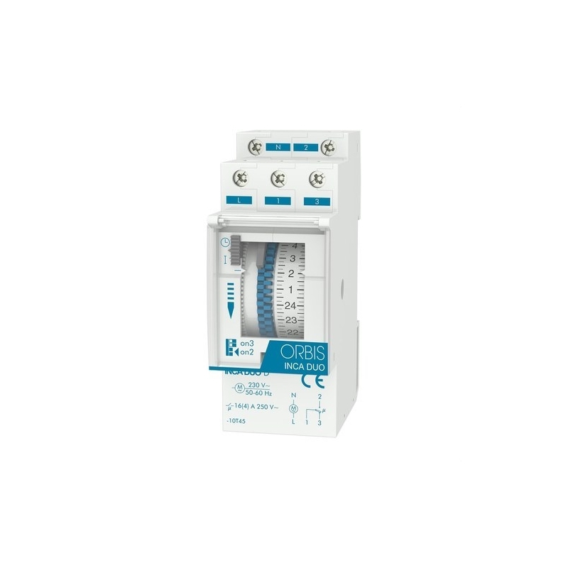 ORBIS OB330132 Interruptor horario modular INCA DUO D 230V