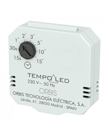 ORBIS OB200007 Temporizador regulador TEMPO LED 15seg/15min 2-3 hilos