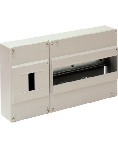 SOLERA 698 Caja distribución superficie 12 elementos+4 precintables 348x188x55mm marfil