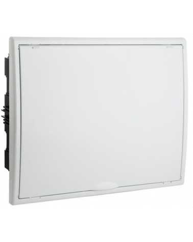 SOLERA 8203 Caja de distribución de empotrar de 24 elementos + 4 precintables 400x320x72mm marco y puerta blancos