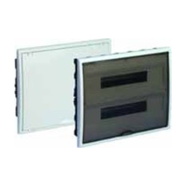 SOLERA 8206 Caja de distribución de empotrar de 40 elementos 400x320x72mm marco y puerta blancos