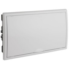 SOLERA 8680 Caja de distribución de empotrar de 12 elementos + 4 precintables 382x226x72mm marco y puerta blancos