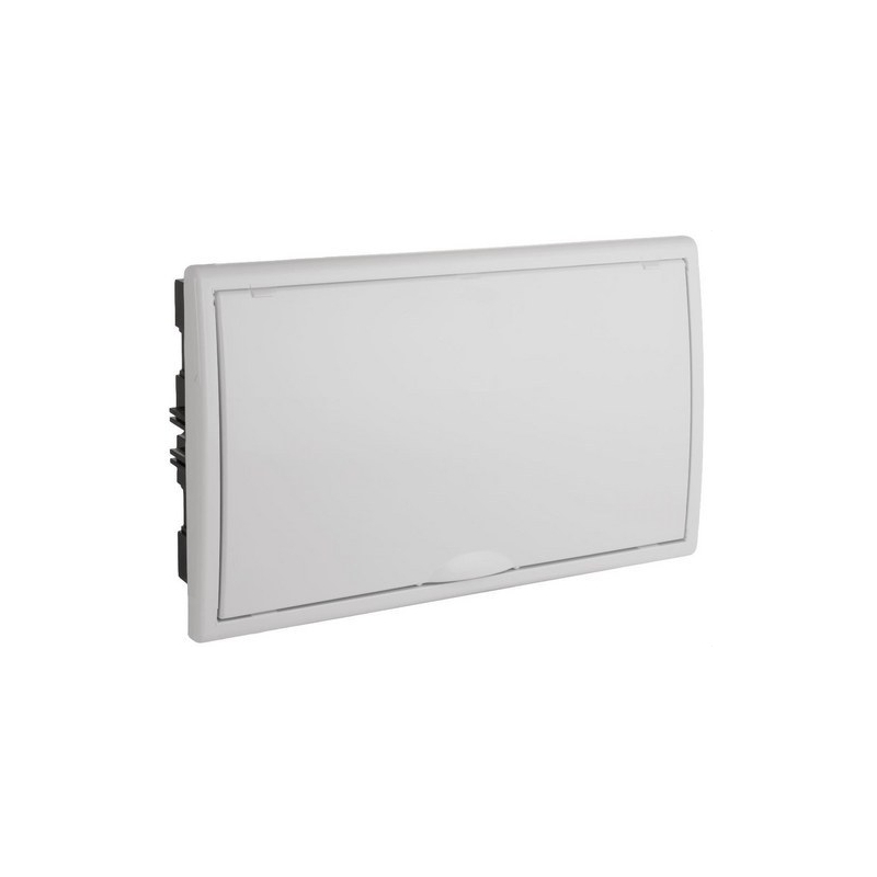 SOLERA 8680 Caja de distribución de empotrar de 12 elementos + 4 precintables 382x226x72mm marco y puerta blancos