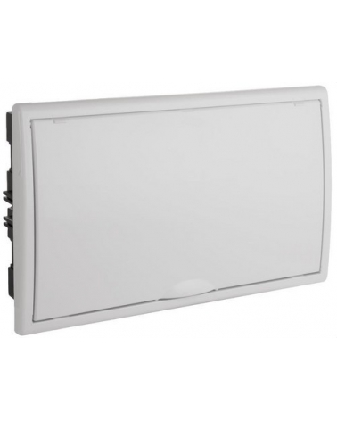 SOLERA 8680 Caja de distribución de empotrar de 12 elementos + 4 precintables 382x226x72mm marco y puerta blancos