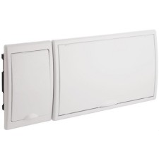 SOLERA 8880 Caja de distribución de empotrar de 18 elementos + 4 precintables 533x226x72mm marco y puerta blancos